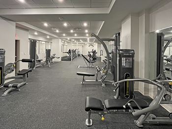 Fitness center on the 2nd floor open 24/7, free to both residents and tenants